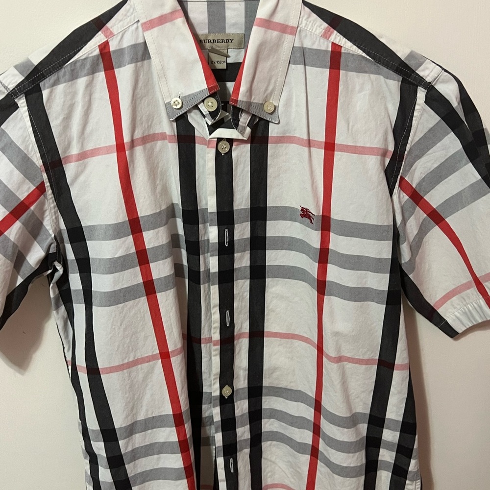 Boys Burberry dress shirt, original check print